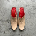 Alain Bastiani Cream Leather Mules - EU 38