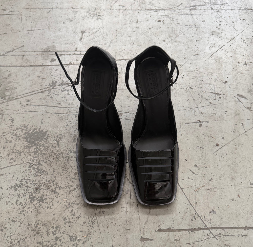 Kenzo Patent Leather Ankle Strap Pumps - EU 38